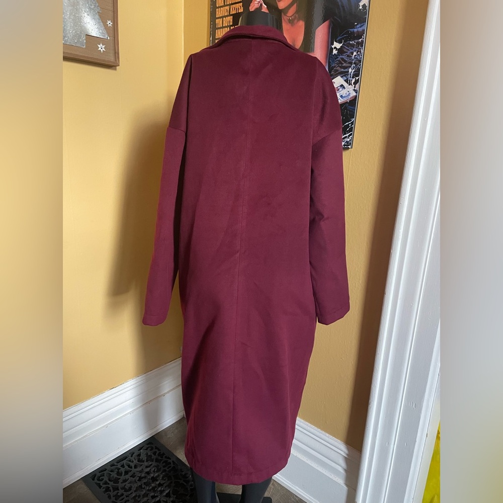 Women's “Just Fab”  Double-BreastedFelted Trenchcoat ( Large ) - Picture 4 of 4
